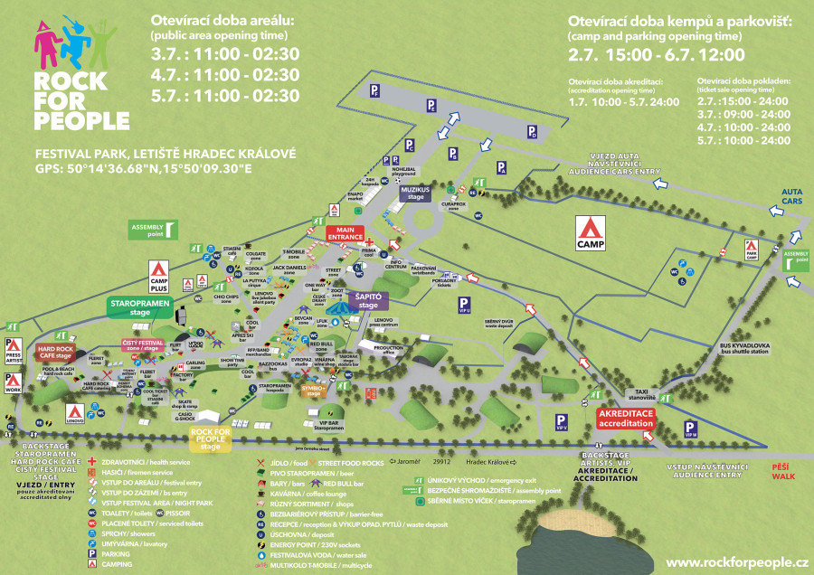 Mapa Rock for People 2016