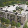 Obytný blok u Aldisu / Vizualizace: Žárovka architekti (objemová studie)