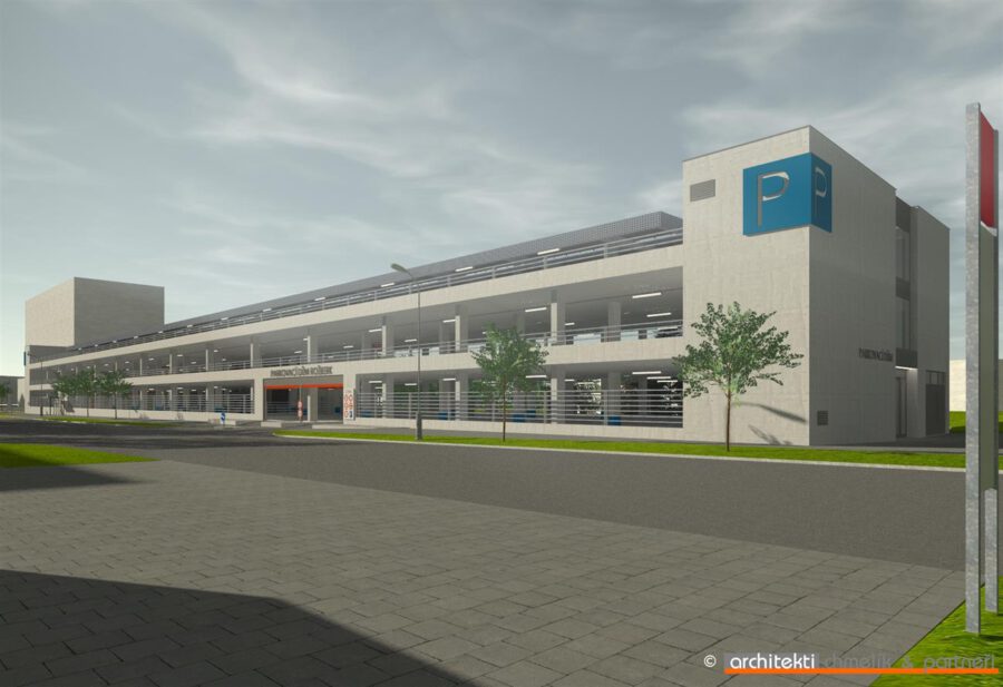 Parkovací dům Rožberk / Vizualizace: architekti Chmelík a partneři