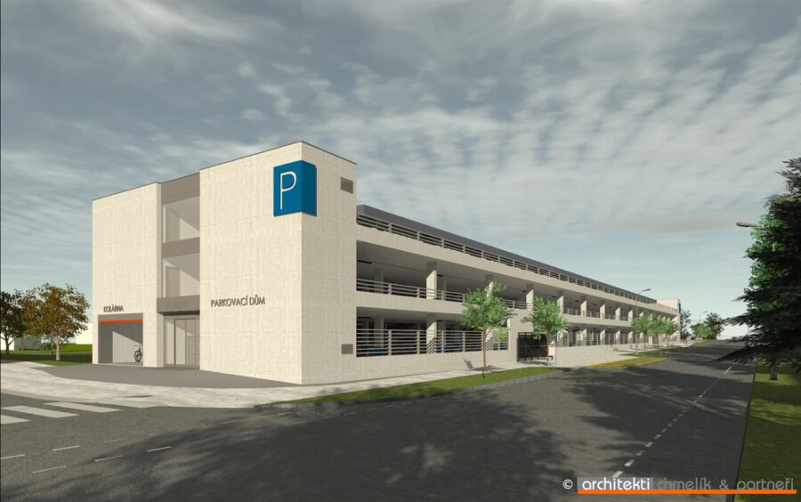 Parkovací dům Rožberk / Vizualizace: architekti Chmelík a partneři