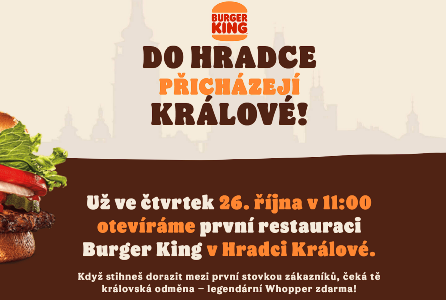 V Hradci jsme Králové sice my, ale další přicházejí i s Burger Kingem / Foto: burgerkingvhradci.cz