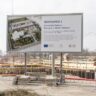 Billboard při zahájení výstavby / Foto: FFUK