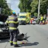 Nehoda osobního automobilu a motocyklu na rozhraní Gočárovy třídy a Ulrichova náměstí / Foto: HZSKHK