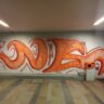 V centru Hradec se objevila nová "výzdoba" v podchodu u Centrálu / Foto: PČR
