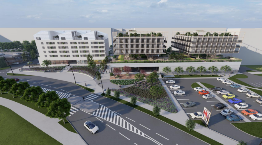 Polyfunkční projekt Hvězda / Vizualizace: Kubík, ateliér SAEM