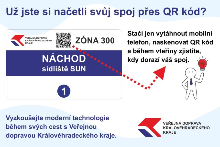 QR kód ze zastávky Náchod, sídliště SUN / Foto: Doprava KHK