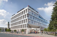 Podoba Rieger Plaza z ulice S. K. Neumanna